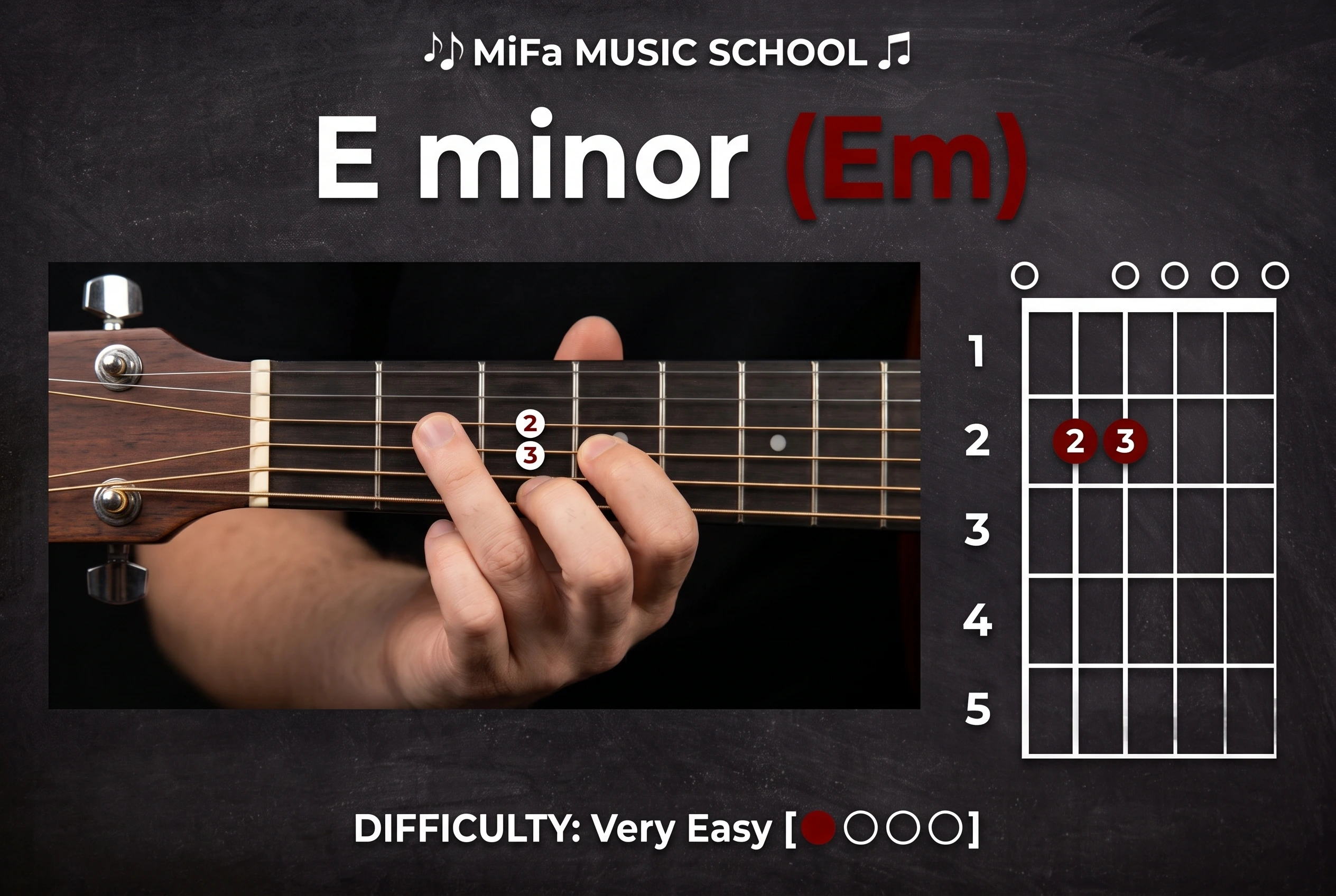 E minor chord guitar EM chord guitar
